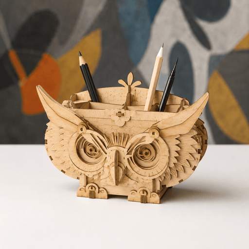 Owl Storage Box 3D Wooden Puzzle Kit - Boxful Events