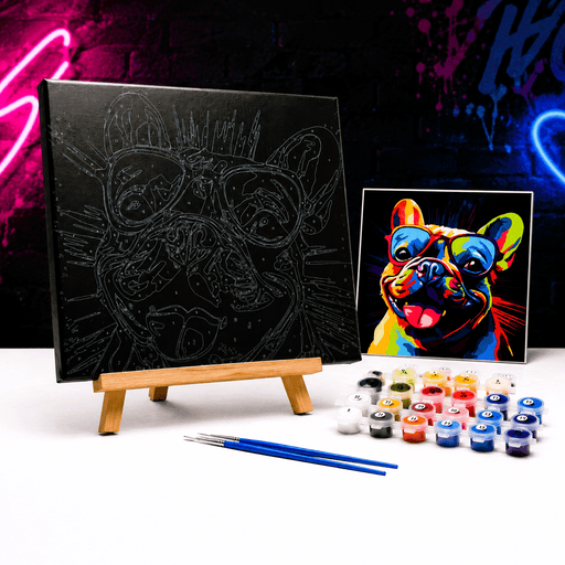 Paint By Numbers Kit | Black Canvas - Boxful Events