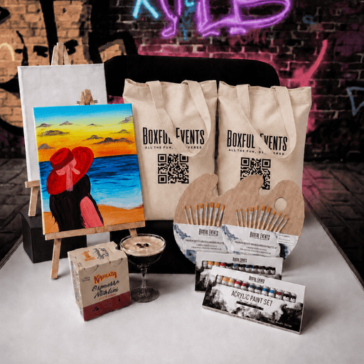 Paint & Sip At Home with Espresso Martinis | For 2 People | Free Shipping - Boxful Events