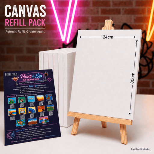 Paint & Sip Canvas Refill Pack | Free Shipping - Boxful Events