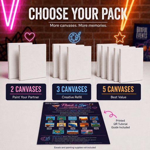 Paint & Sip Canvas Refill Pack | Free Shipping - Boxful Events