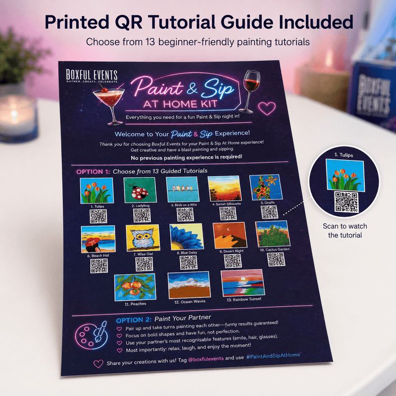 Paint & Sip Event Kits 🎨🍷 - Boxful Events