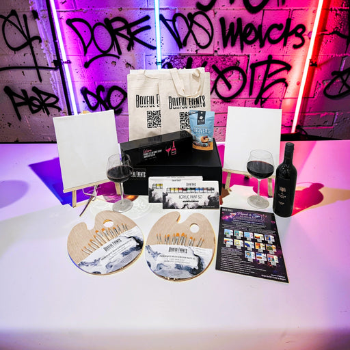 Paint & Sip (Wine) | For 2 People | Free Shipping - Boxful Events