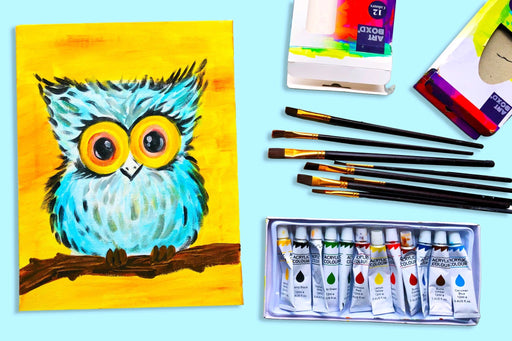 Painting Video Tutorial: Step by Step Video Owl Painting Tutorial to paint this really cute owl! - Boxful Events