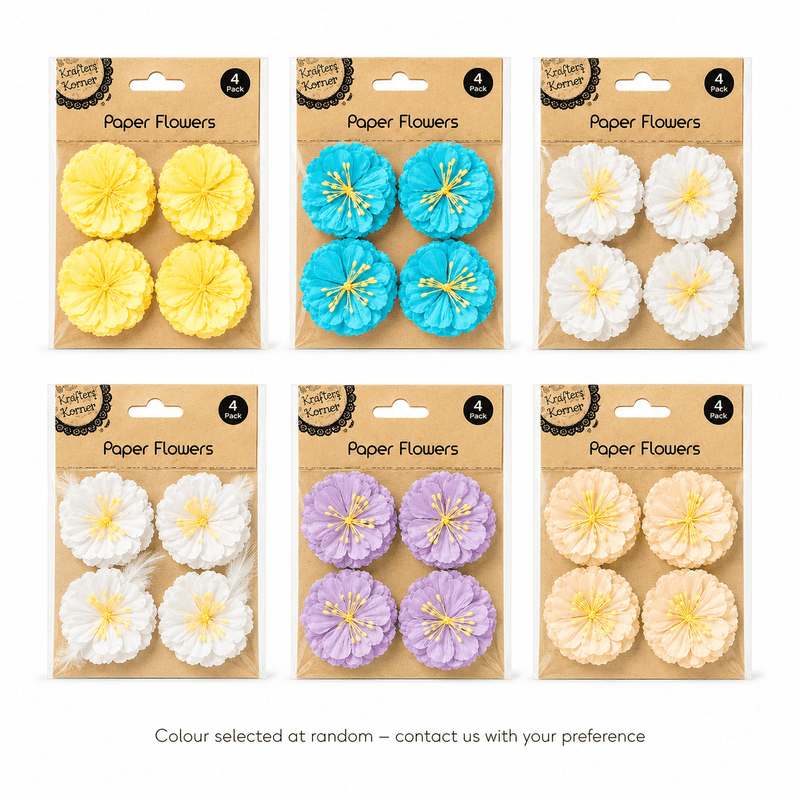 Paper Flowers for Crafts | 4 Pack - Boxful Events