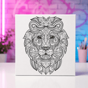 Pre-Printed Animal Canvas | 30 x 30cm | Lion or Meerkat - Boxful Events