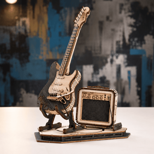 ROKR Electric Guitar 3D Wooden Puzzle Kit – 140 Pieces - Boxful Events