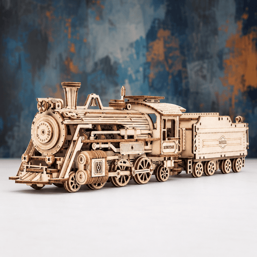 ROKR Prime Steam Express 3D Wooden Train Puzzle Kit | 308 Pieces - Boxful Events
