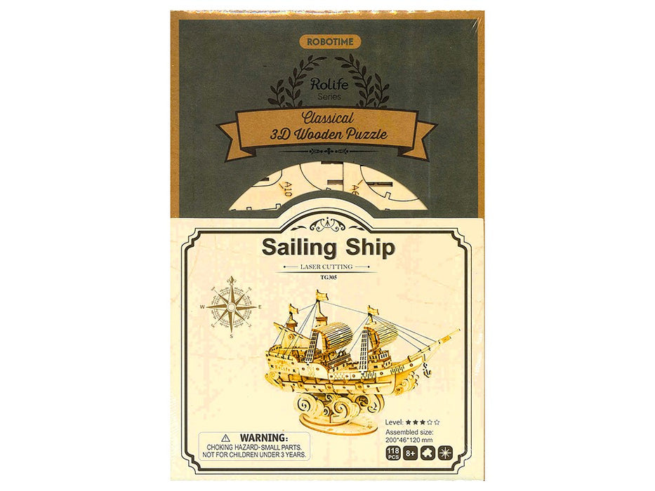 Sailing Ship 3D Kit: 3D Wooden Puzzle