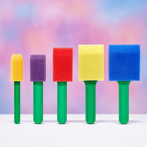 Sponge Paint Brushes | 5 Pack - Boxful Events
