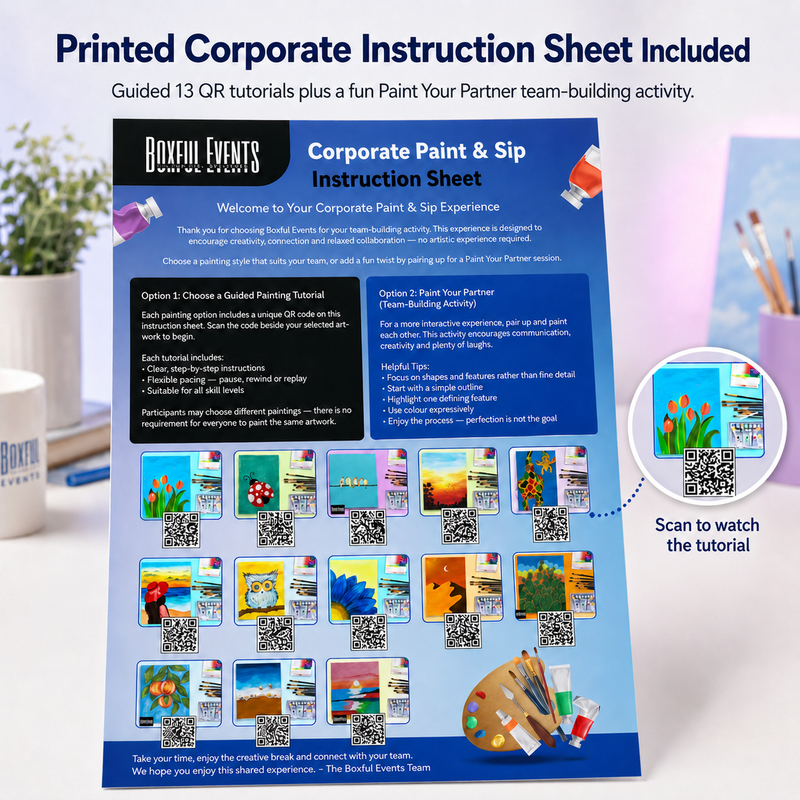 Team Building Paint & Sip Kits - Boxful Events