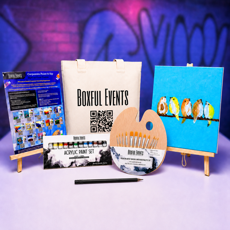 Team Building Paint & Sip Kits - Boxful Events