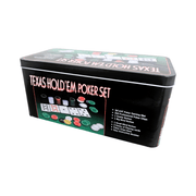 Texas Hold’em Poker Set in Deluxe Tin | Complete 200 - Chip Poker Kit for Home Games & Casino Nights - Boxful Events