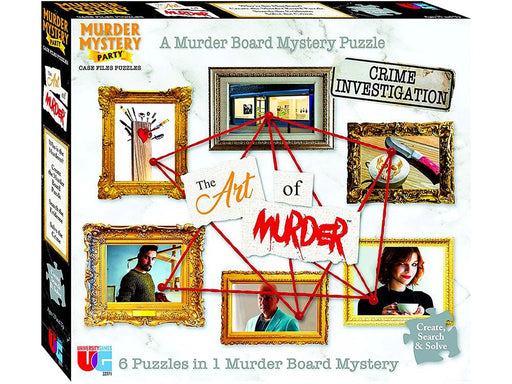 The Art of Murder – 6 - in - 1 Murder Mystery Puzzle Board | Crime Investigation Game (Ages 15+) - Boxful Events