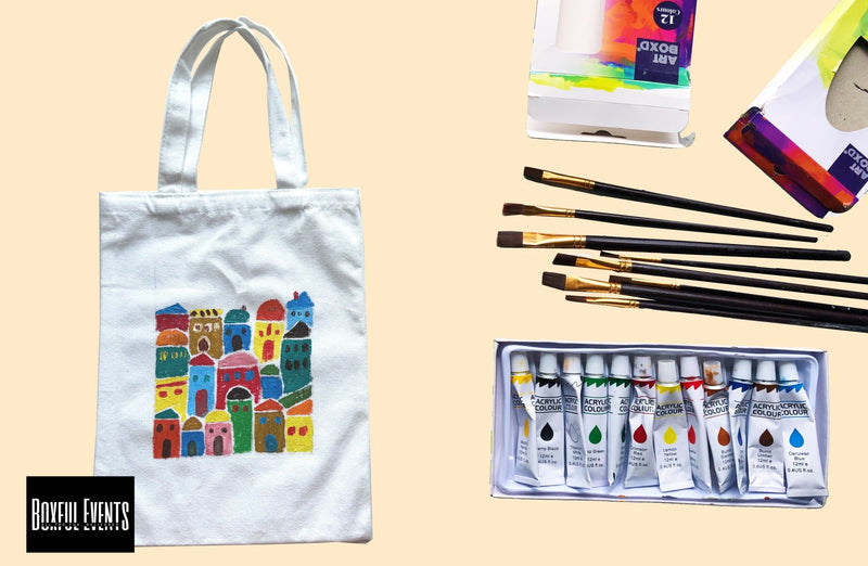 Tote Bag Painting Kit – Fun DIY Activity with Step - by - Step Painting Tutorial - Boxful Events