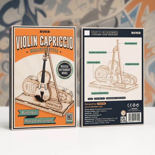 Violin Capriccio 3D Wooden Puzzle Kit - Boxful Events
