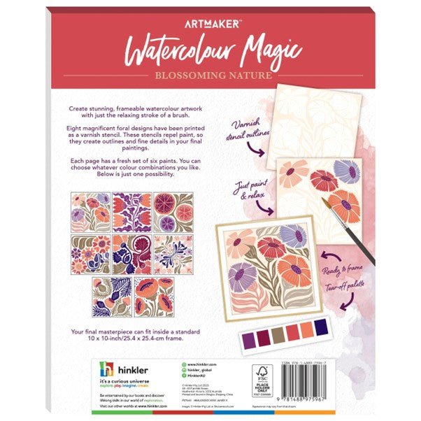 Watercolour Magic Painting Kit – Blossoming Nature | DIY Art Gift & Relaxing Screen - Free Activity Australia - Boxful Events