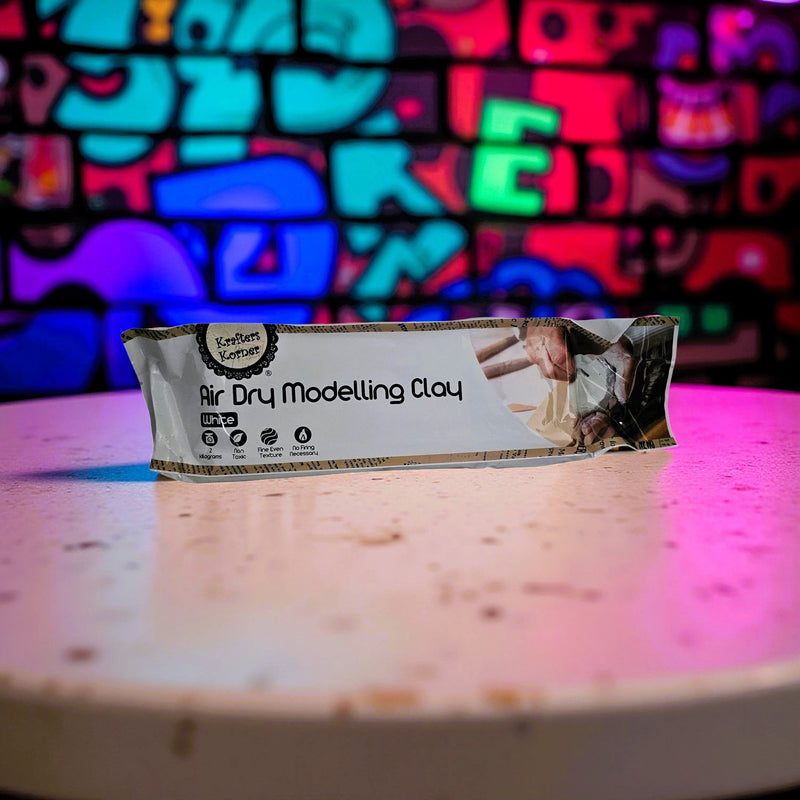 White Air Dry Modelling Clay – 2 kg | No Oven Required - Boxful Events