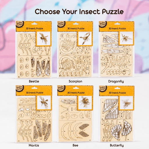 Wooden 3D Insect Puzzle Kit - Boxful Events
