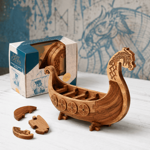 Wooden Viking Longboat Puzzle - Boxful Events