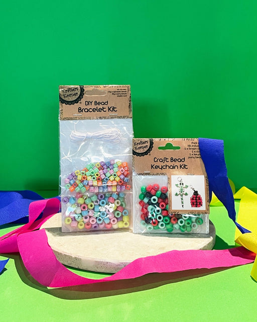 Crafty Charm Kit: Bead Bracelets & Keychains for Kids' Parties - Boxful Events