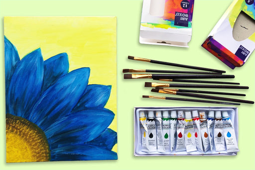 Painting Video Tutorial: step by step video tutorial to paint the perfect sunflower! - Boxful Events